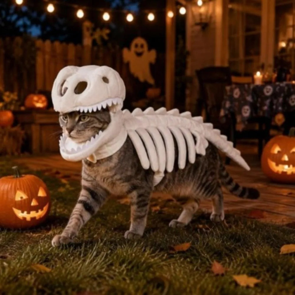 The GlowRex™ — Glow-in-the-Dark Dino Costume for Cats & Small Dogs